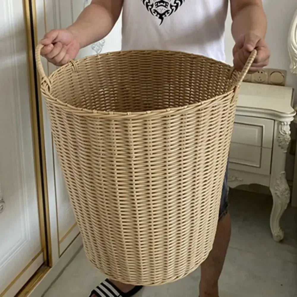 BASKELY Skládací úložný box ve stylu ratanu pro uklizené domovy