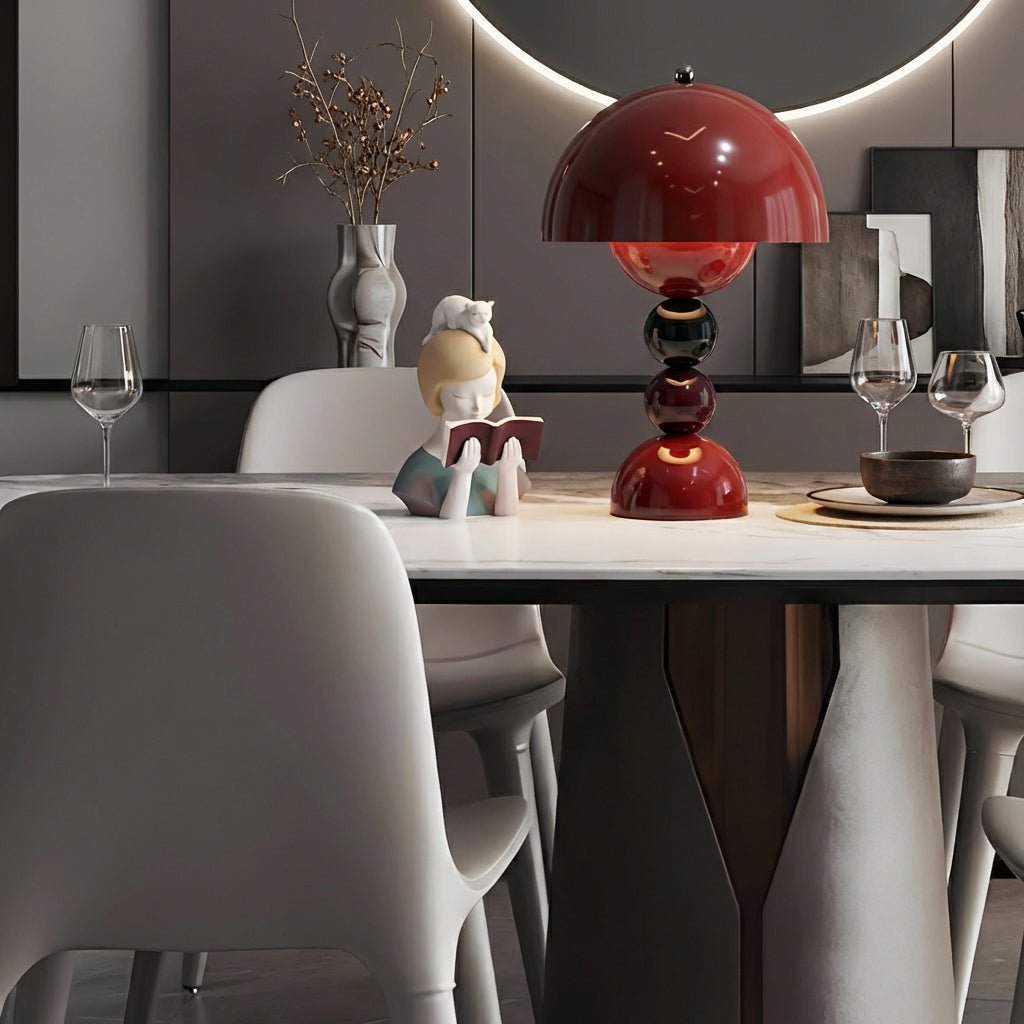 Lampada da Tavolo Nordica Minimalista Ricaricabile con Paralume in Acrilico e Ricarica USB