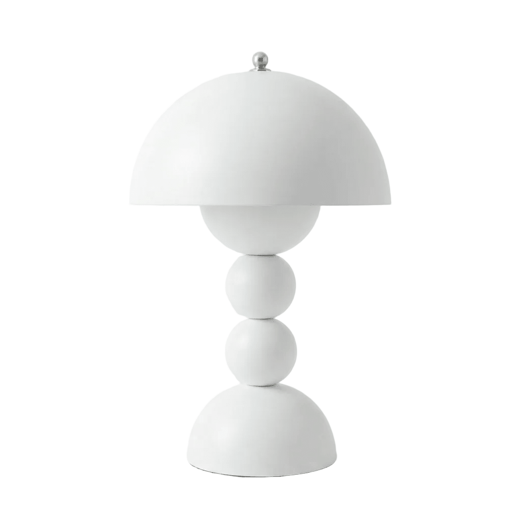 Lampada da Tavolo Nordica Minimalista Ricaricabile con Paralume in Acrilico e Ricarica USB
