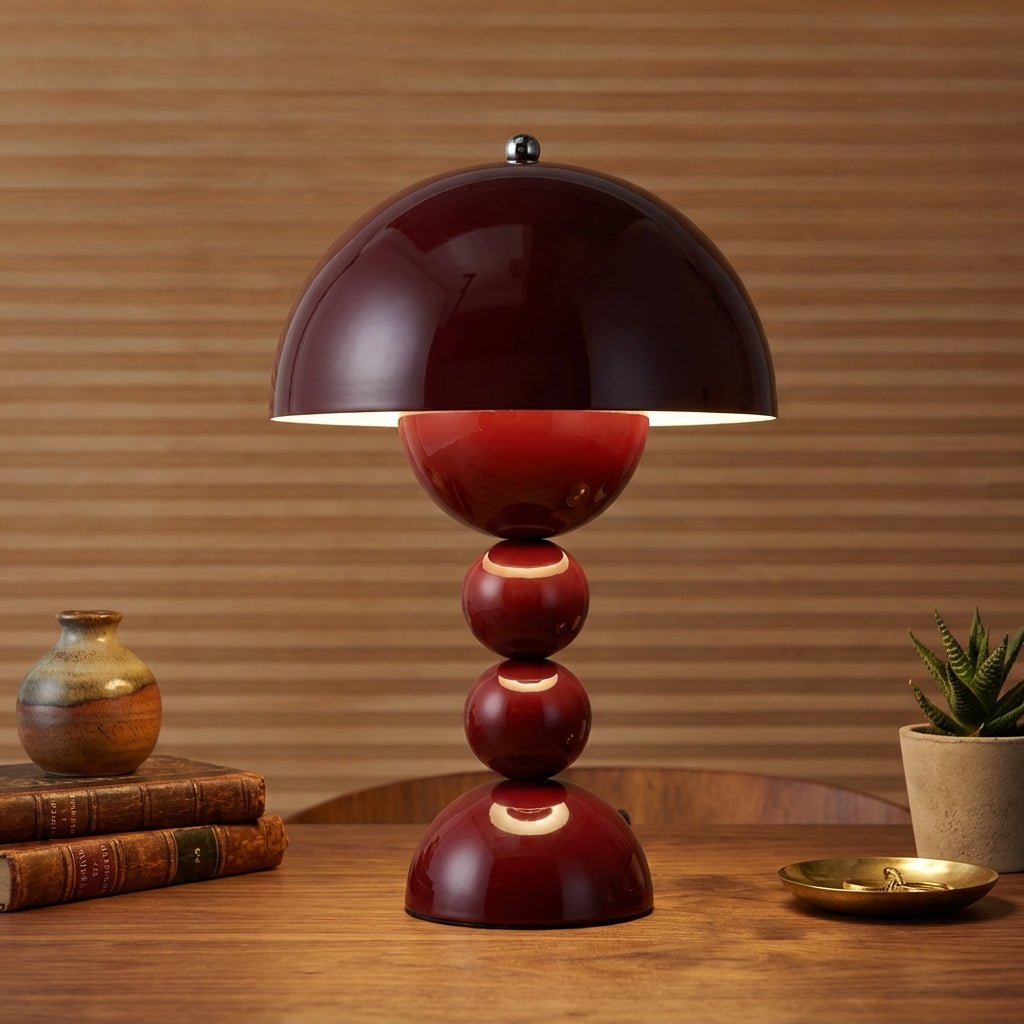 Lampada da Tavolo Nordica Minimalista Ricaricabile con Paralume in Acrilico e Ricarica USB