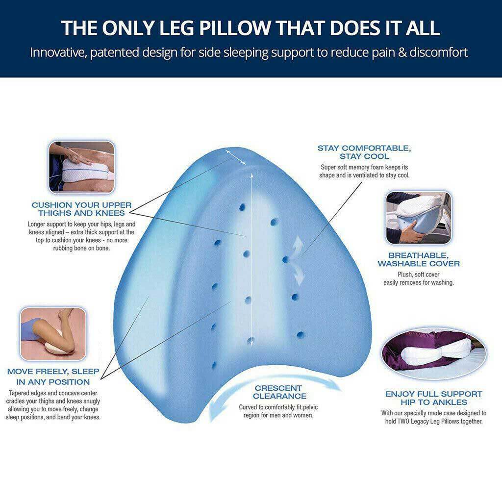 LumaRest Cooling Memory Foam Orthopedic Knee Pillow | Orntli