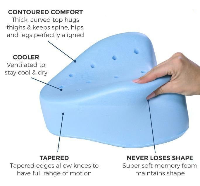 LumaRest Cooling Memory Foam Orthopedic Knee Pillow | Orntli