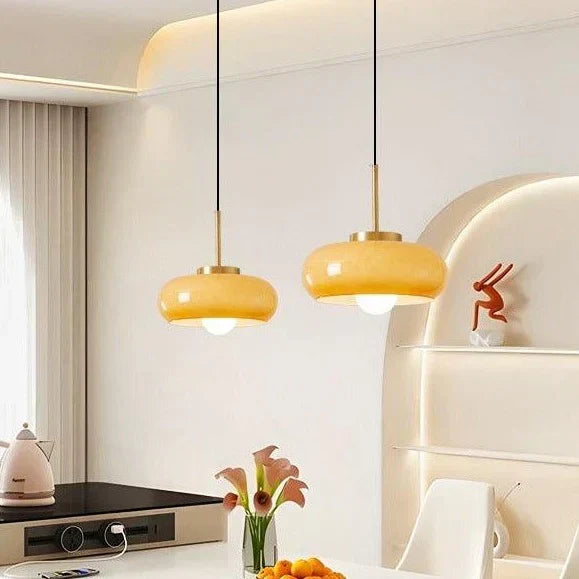 Serenelle Modern Copper And Glass Chandelier | Orntli