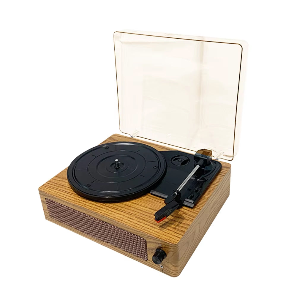 Tocadiscos de vinilo con Bluetooth y altavoces integrados, parada automática
