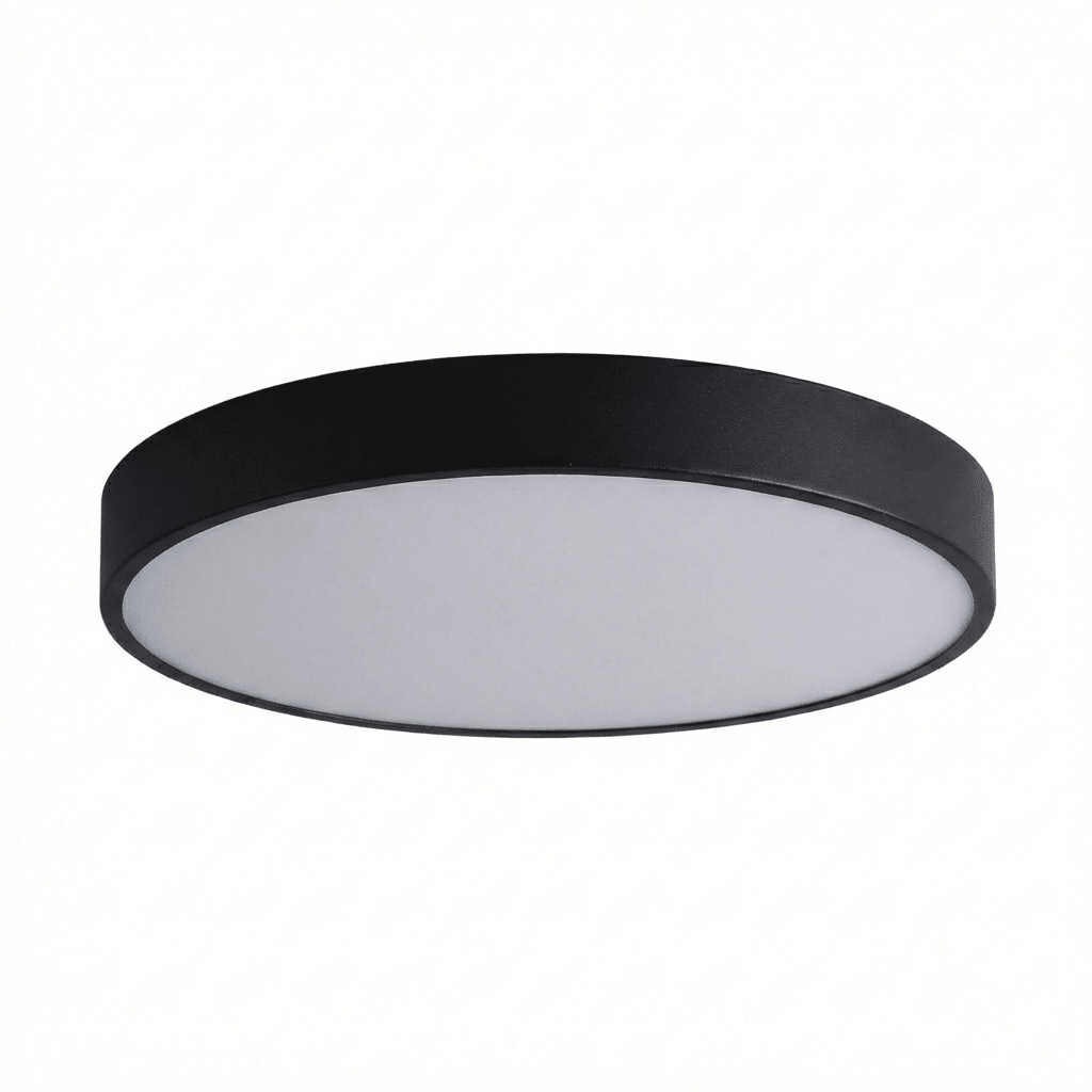 Plafonnier LED rond encastré avec corps en fer ultra fin et abat-jour en acrylique
