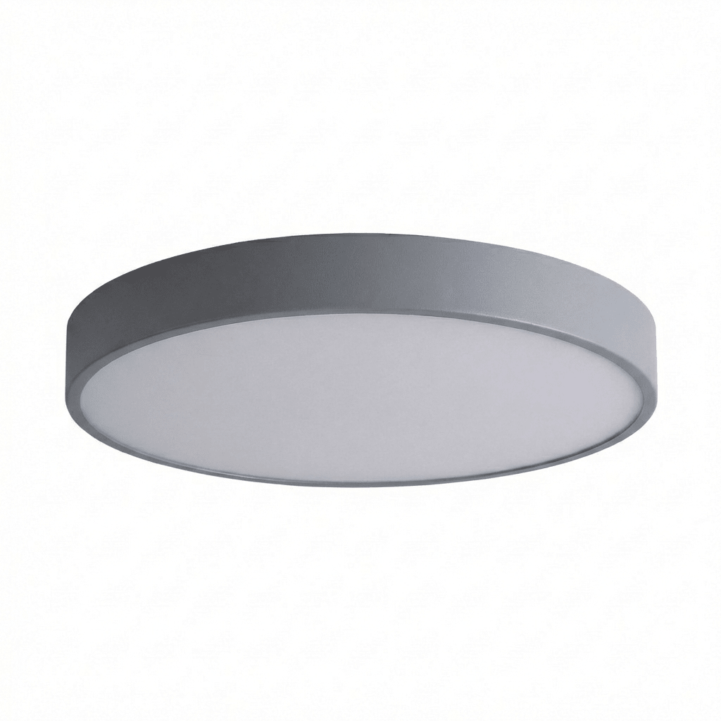 Plafonnier LED rond encastré avec corps en fer ultra fin et abat-jour en acrylique