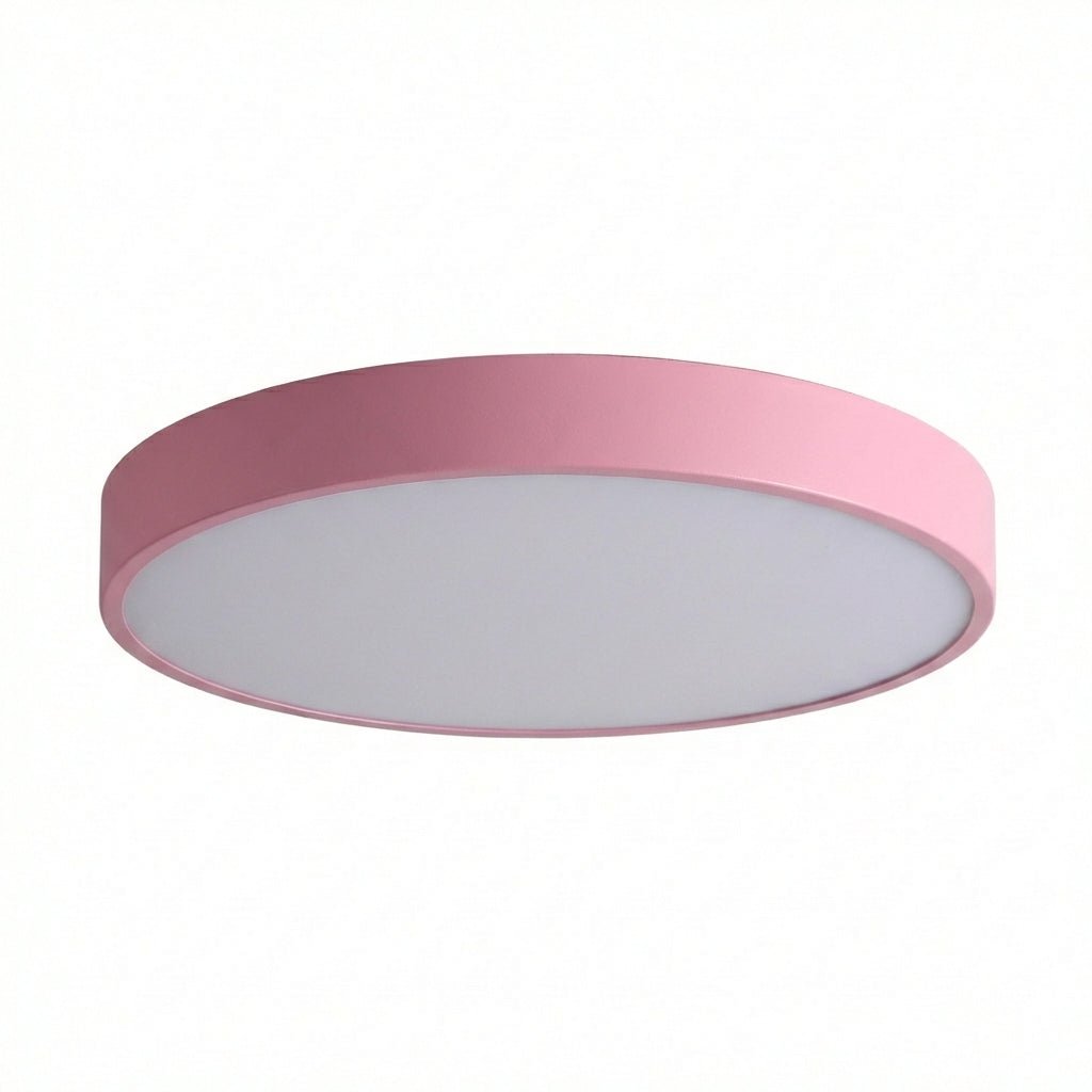 Plafonnier LED rond encastré avec corps en fer ultra fin et abat-jour en acrylique