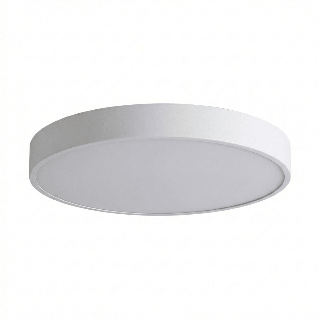 Plafonnier LED rond encastré avec corps en fer ultra fin et abat-jour en acrylique