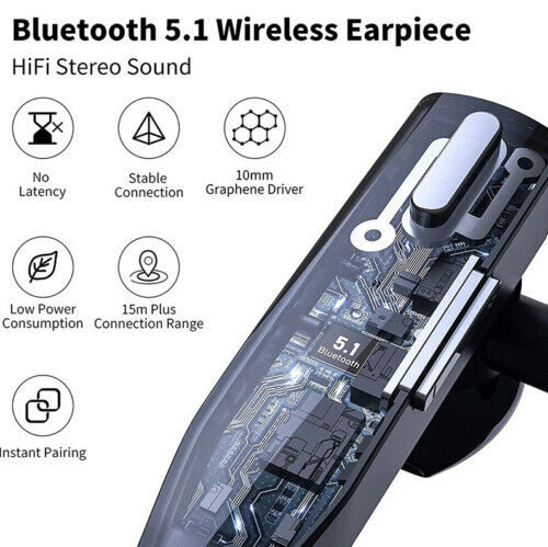 Drivexa Dual-Mic Wireless Headset with Bluetooth 5.1