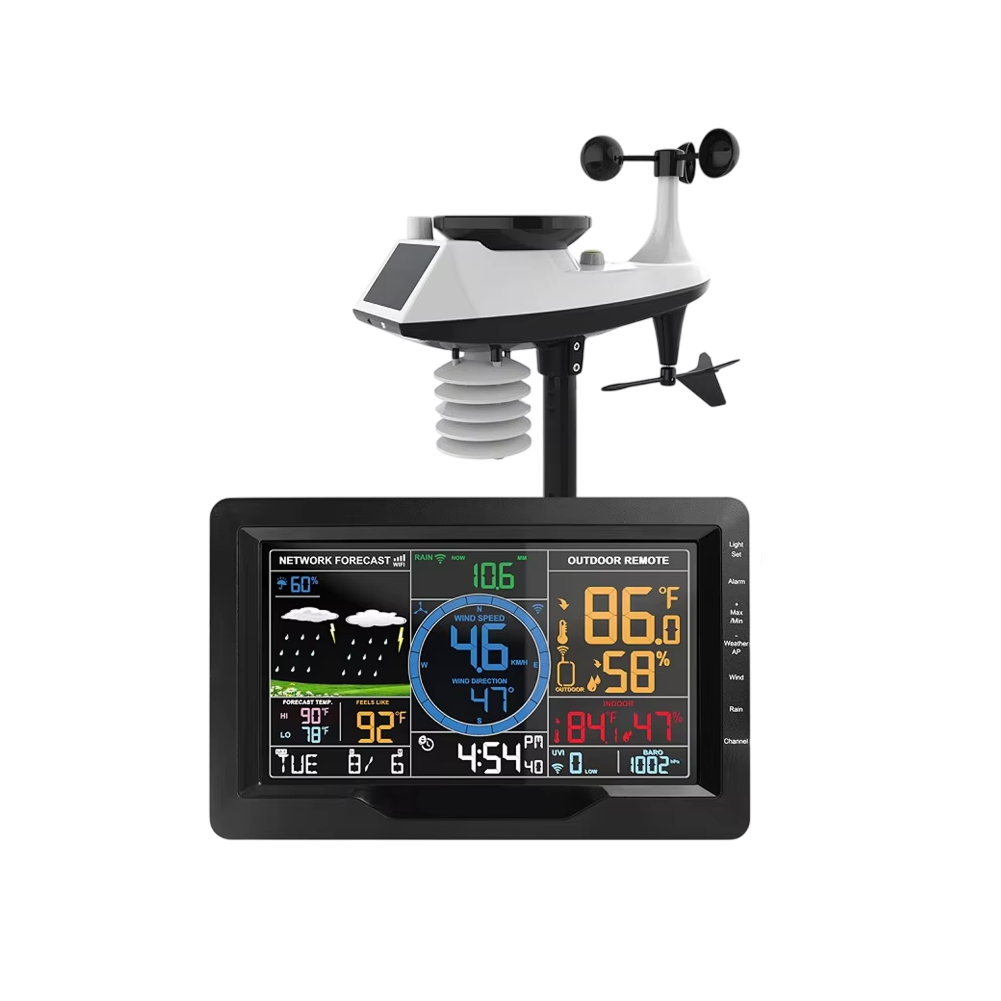 Pro 8-in-1 kabellose Wetterstation für zu Hause zur lokalen Wetterdatenerfassung