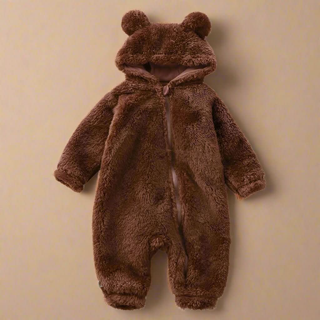 CuddleNest Baby Flannel Romper Warm Fluffy Winter Comfort For Babies