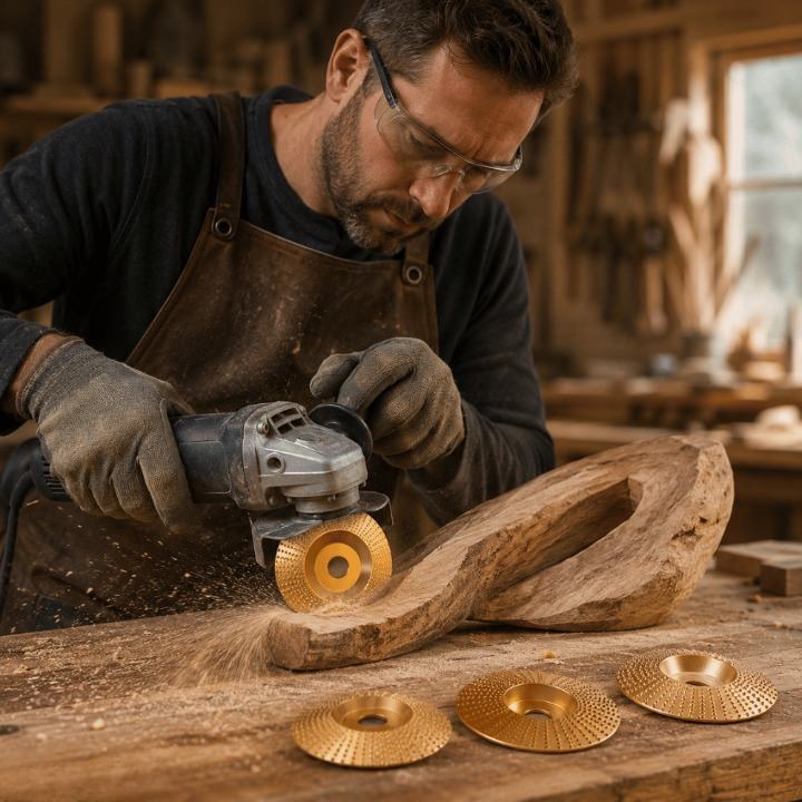 Woodworking And Carving Four-Piece Carbide Disc Set
