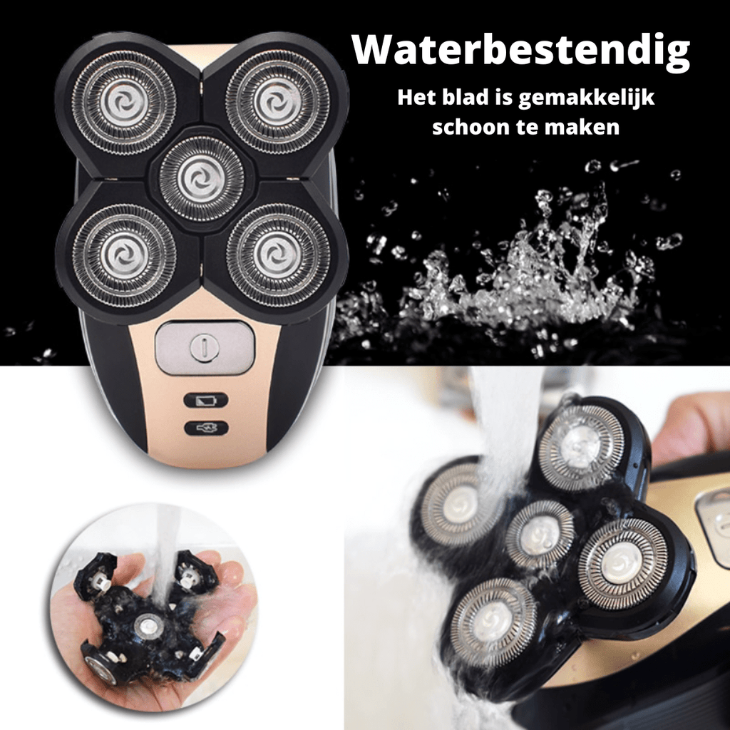 NovaTrim 5-i-1 trimmer med flytende hoder for en tett helkroppshårfjerning for menn