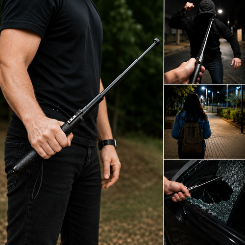 Automatic Walking Cane With Quick Deploy, Adjustable Height, Ergonomic Grip