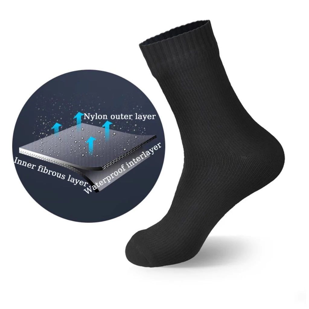 Chaussettes étanches avec membrane respirante à trois couches et doublure en polaire