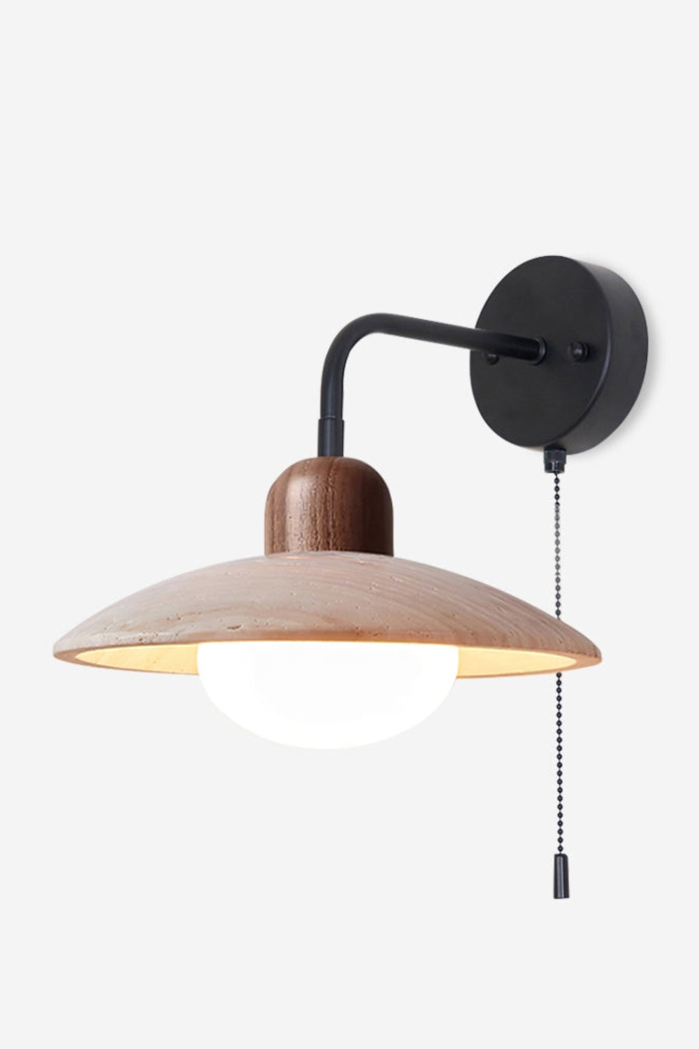 Lunara Travertine Disc Wall Light for Modern Interiors