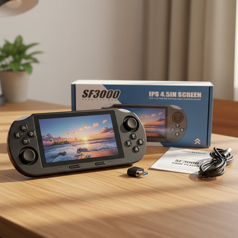 קונסולת PIXPLAY ניידת עם תצוגת HD למשחקים מרתקים