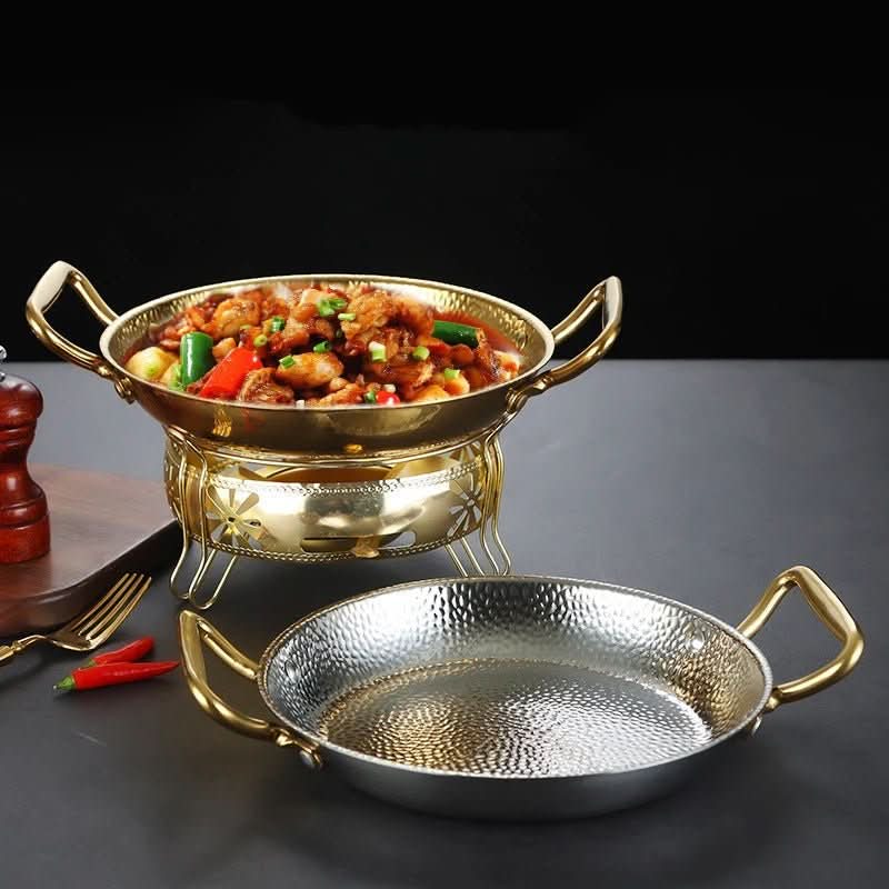 CHEFSTEEL Hammered Pot In Stainless Steel For Sauces And Versatile Cooking