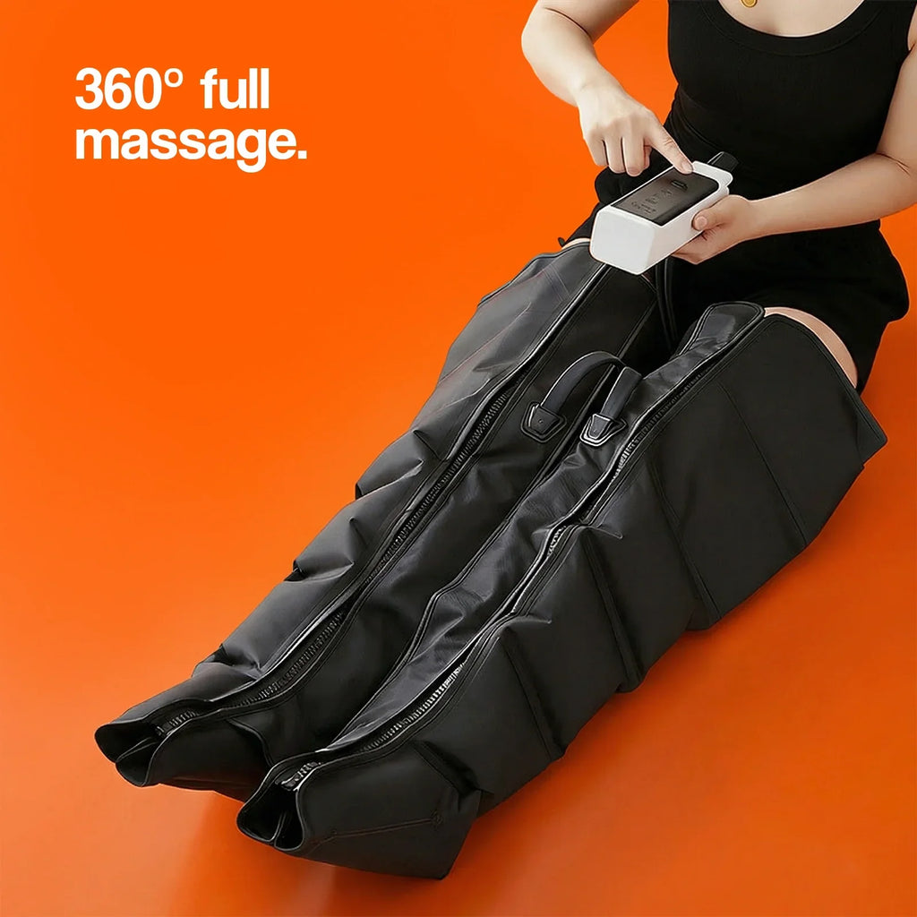Massageador de Compressão para Pernas para Recuperação e Relaxamento Completo das Pernas
