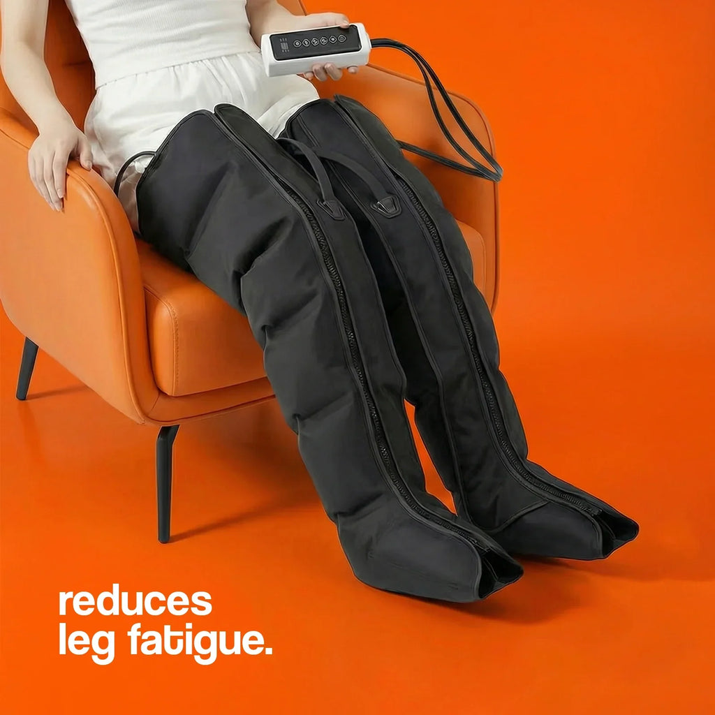 Massageador de Compressão para Pernas para Recuperação e Relaxamento Completo das Pernas