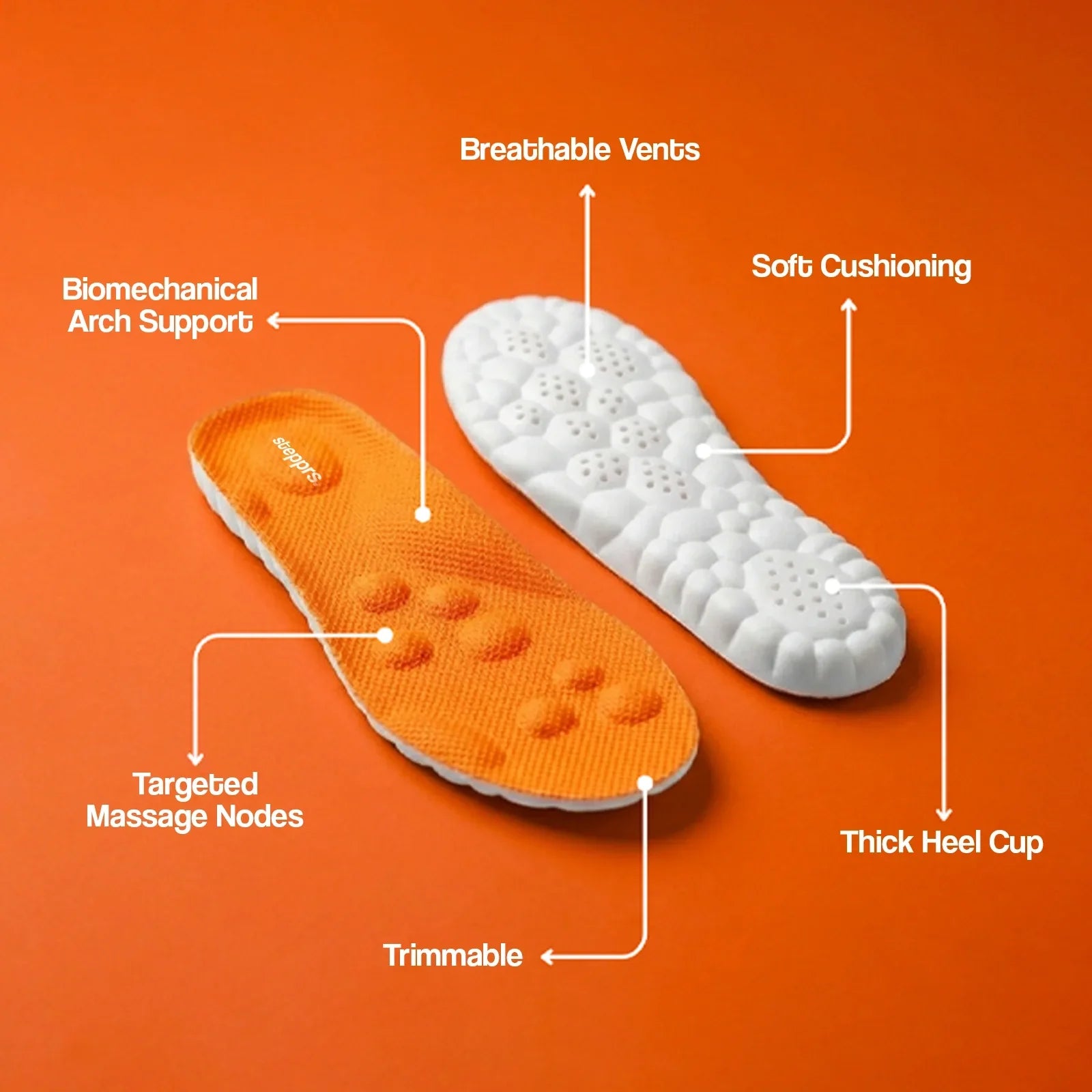 Massage Insoles For Everyday All Day Step Comfort And Cushioning