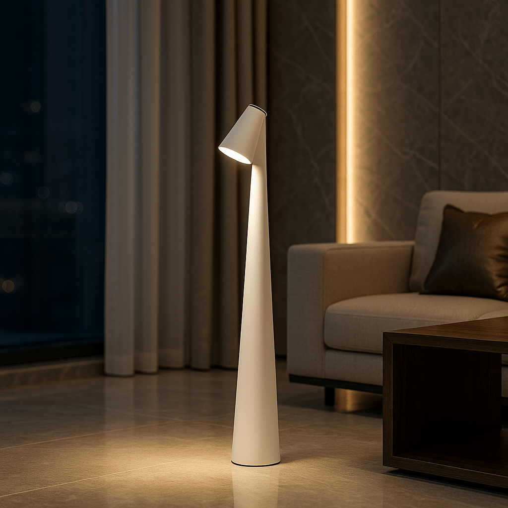EVOLUCE oppladbar skrivebordslampe med forlenget batterilevetid
