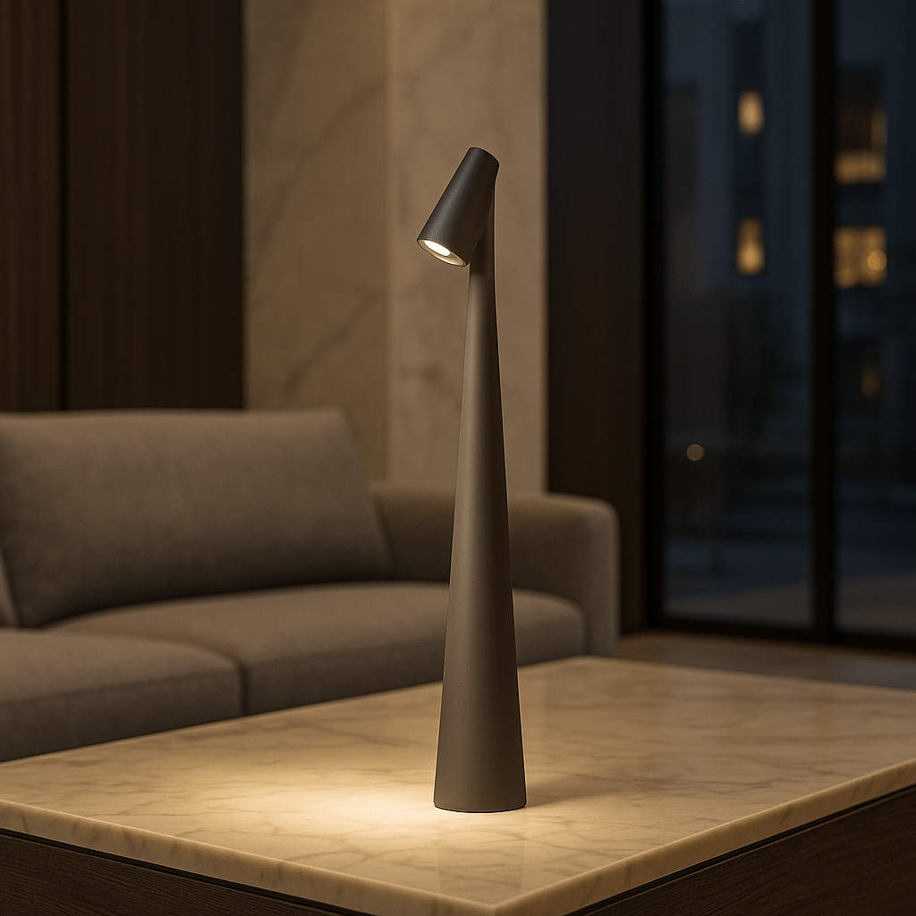 EVOLUCE oppladbar skrivebordslampe med forlenget batterilevetid