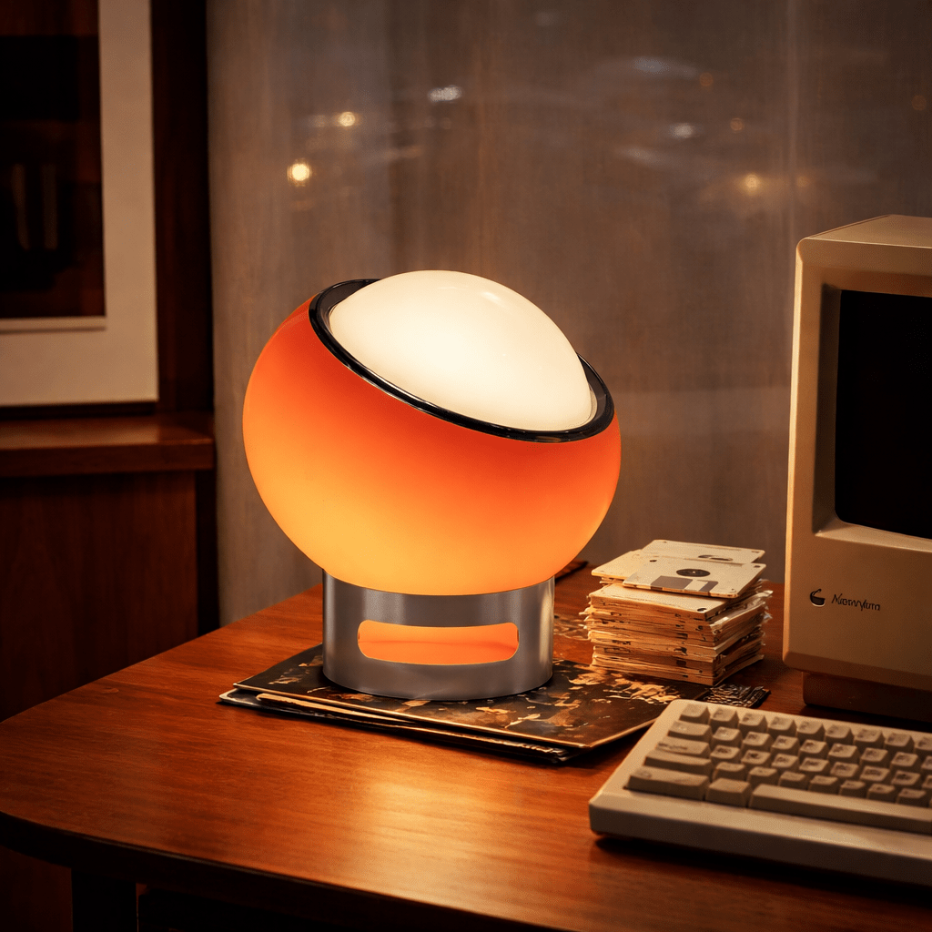 Lampe de table LED en verre opale avec base en acier inoxydable pour chambre et salon