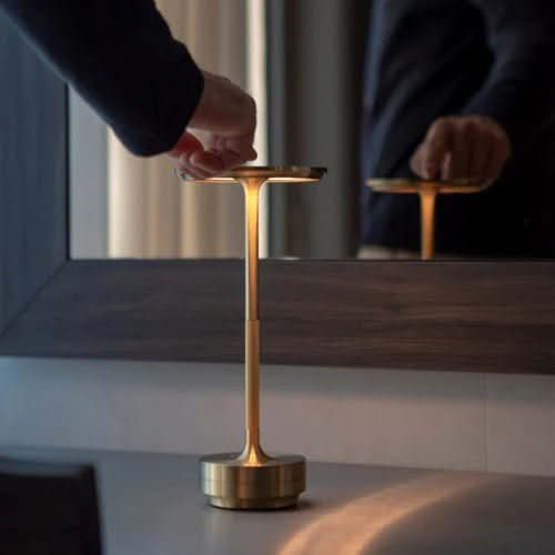 ECLARO Table Lamp With Rechargeable Dimmable LED Lighting