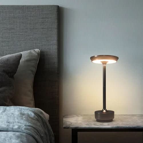 ECLARO Table Lamp With Rechargeable Dimmable LED Lighting