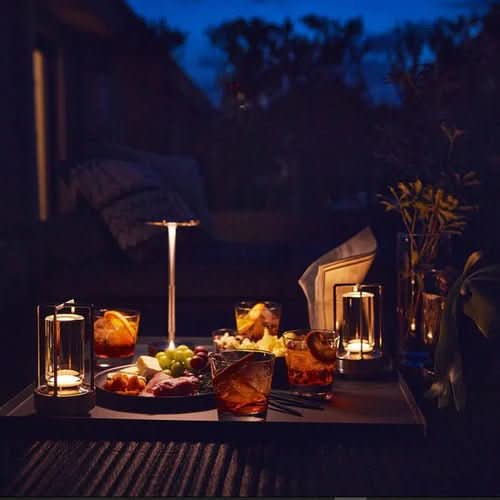 ECLARO Table Lamp With Rechargeable Dimmable LED Lighting