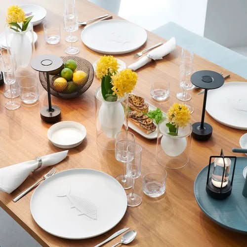 ECLARO Table Lamp With Rechargeable Dimmable LED Lighting