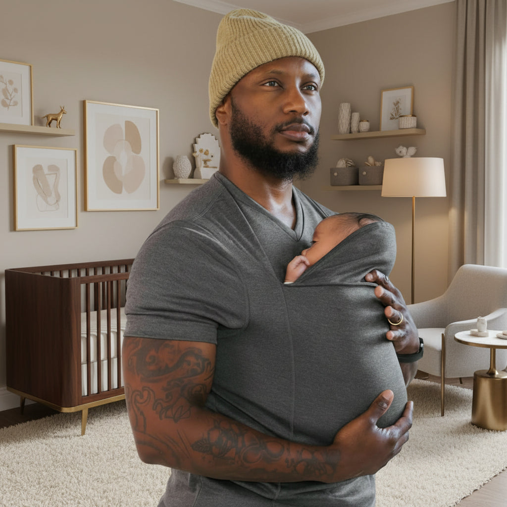 Portabebés tipo camiseta con soporte ergonómico y comodidad transpirable para padres