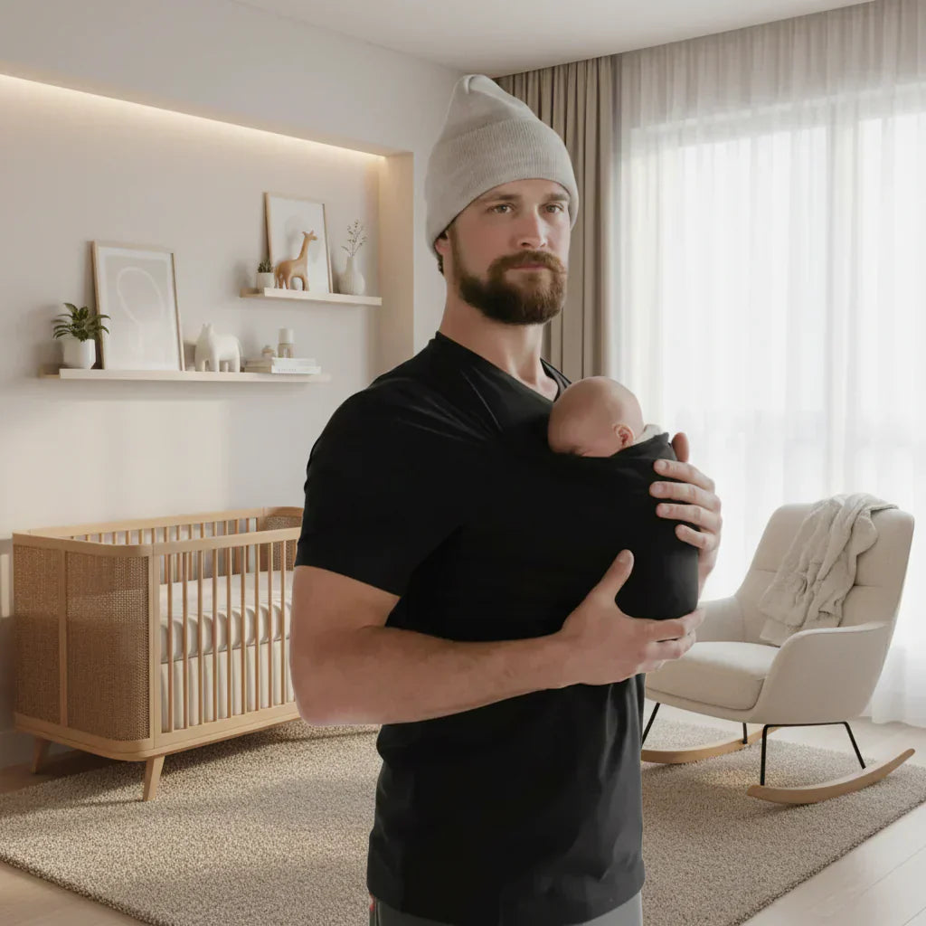 Portabebés tipo camiseta con soporte ergonómico y comodidad transpirable para padres
