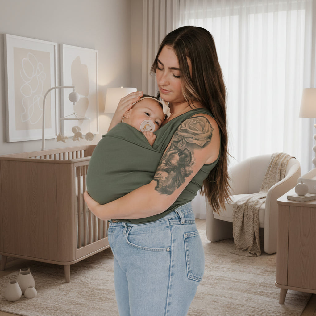 Portabebés tipo camiseta con soporte ergonómico y comodidad transpirable para padres