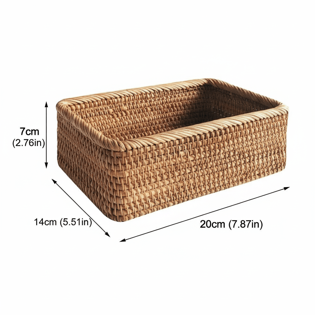 RUSTELLE Rattan Baskets For Chic Natural Storage Solutions