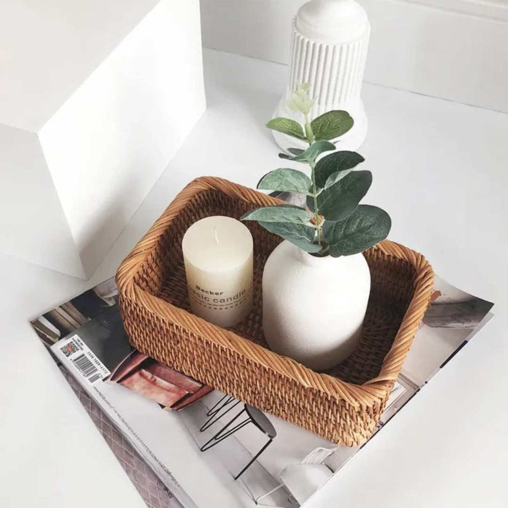 RUSTELLE Rattan Baskets For Chic Natural Storage Solutions
