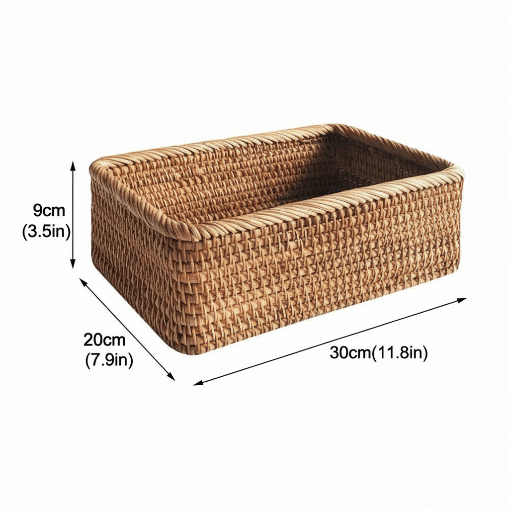 RUSTELLE Rattan Baskets For Chic Natural Storage Solutions