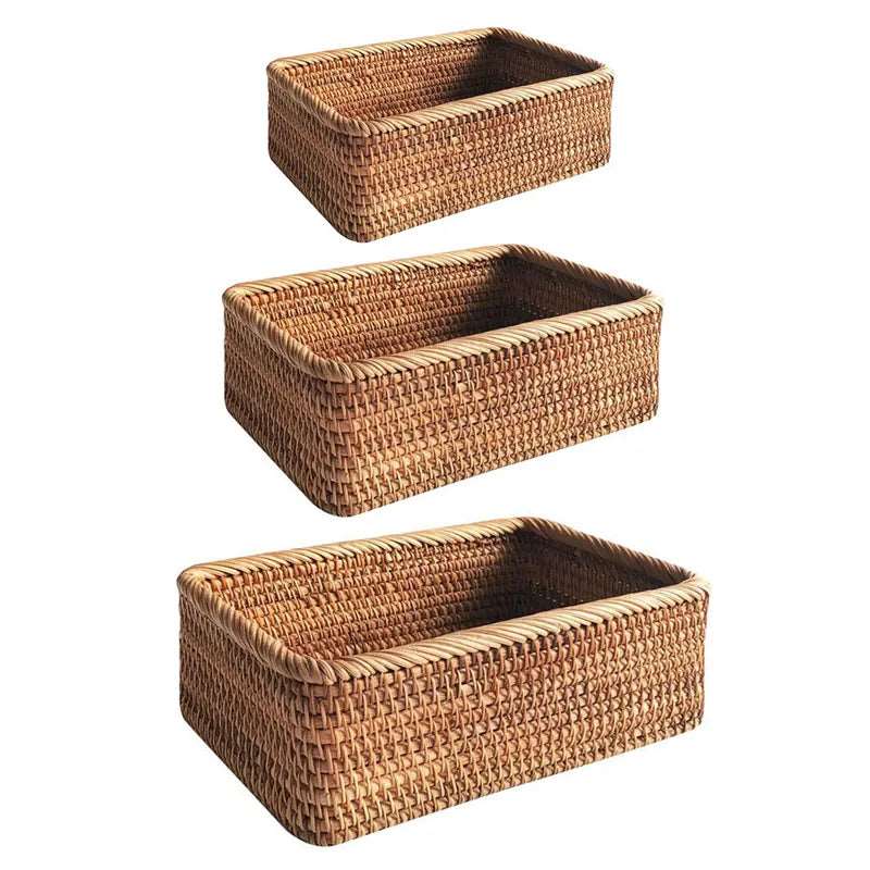 RUSTELLE Rattan Baskets For Chic Natural Storage Solutions