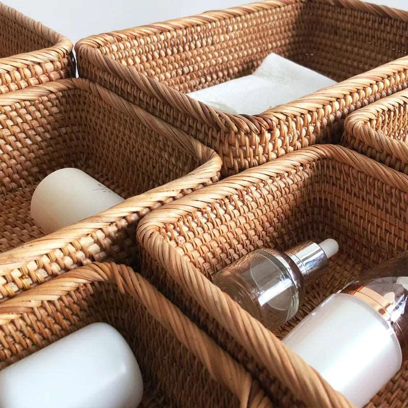 RUSTELLE Rattan Baskets For Chic Natural Storage Solutions