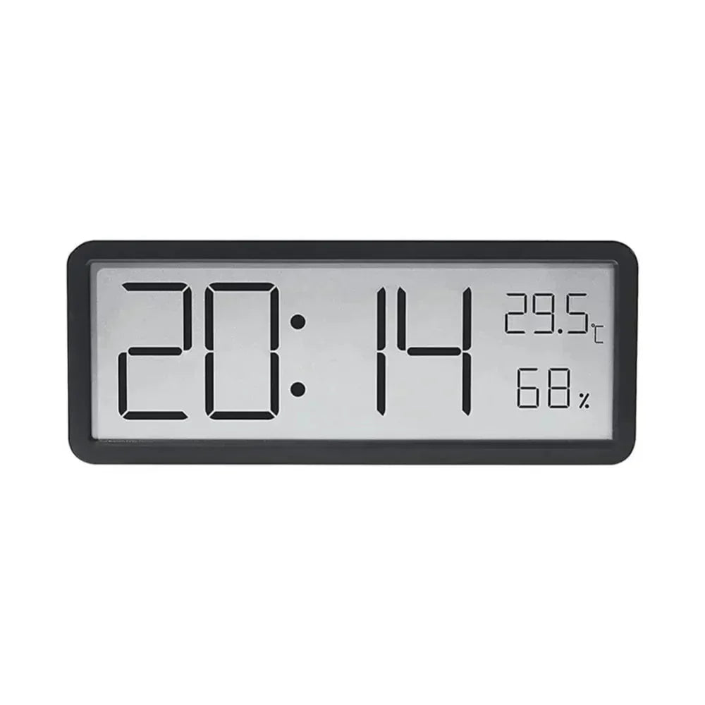 TEMPOTIX Digitale Wandklok met Duidelijke Tijd- en Temperatuurweergave