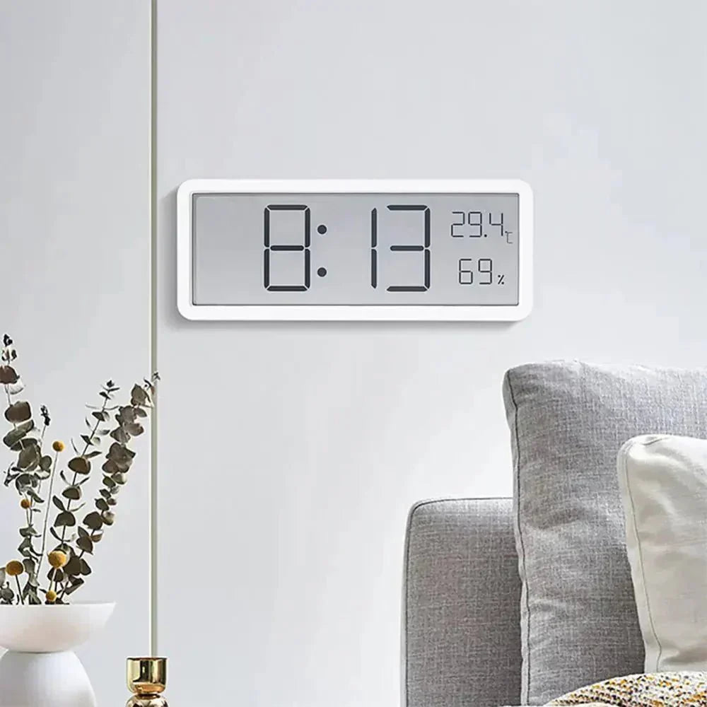 TEMPOTIX Digitale Wandklok met Duidelijke Tijd- en Temperatuurweergave