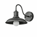 فانوس حائط خارجي كلاسيكي مع ذراع حديد صناعي LED وغطاء على شكل وعاء