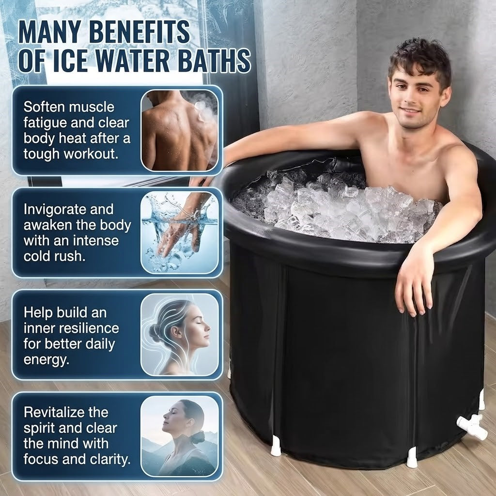 Portable Tub for Ice Bath Therapy at Home Daily Use