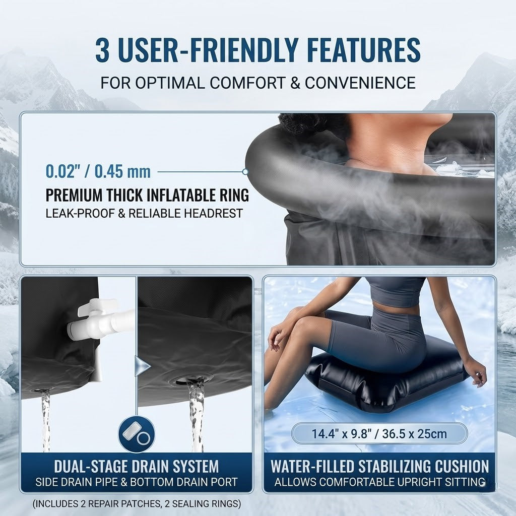 Portable Tub for Ice Bath Therapy at Home Daily Use