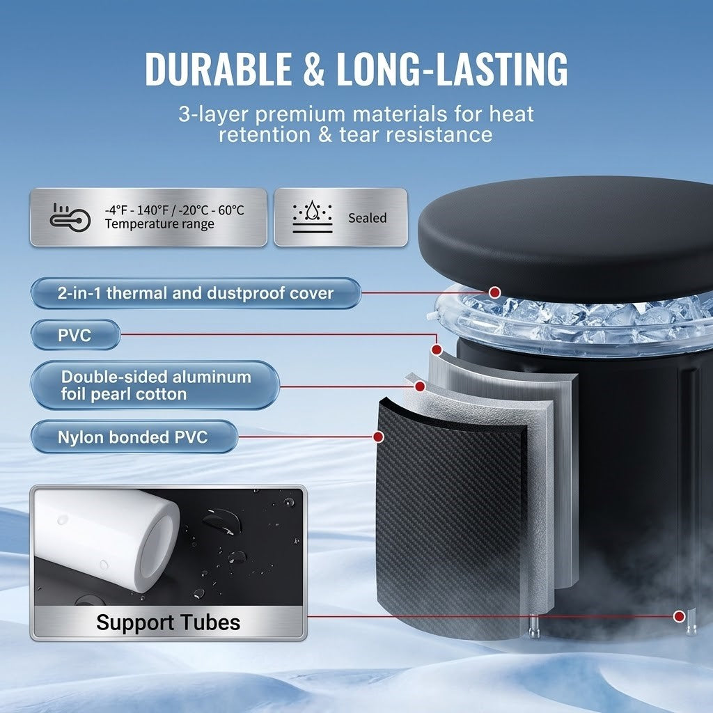 Portable Tub for Ice Bath Therapy at Home Daily Use