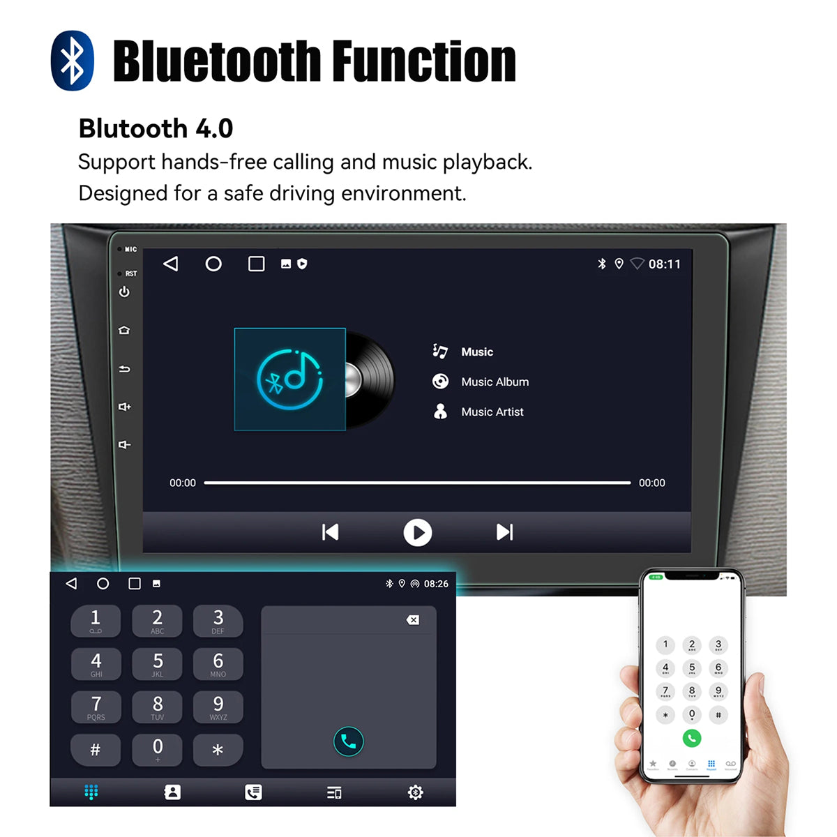Sistema di navigazione wireless CarPlay con display da 10 pollici
