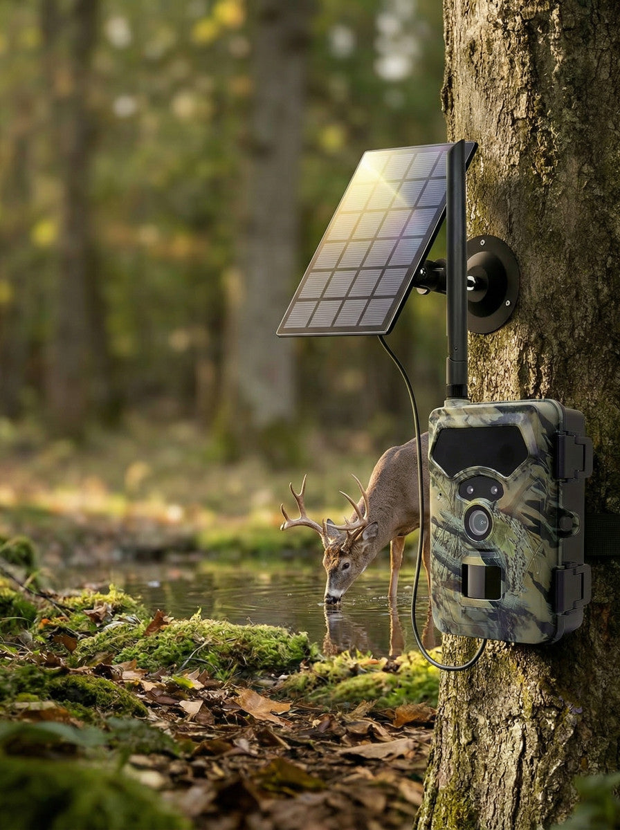 4G Solar Wildkamera mit 48MP Fotos und 1296P Video