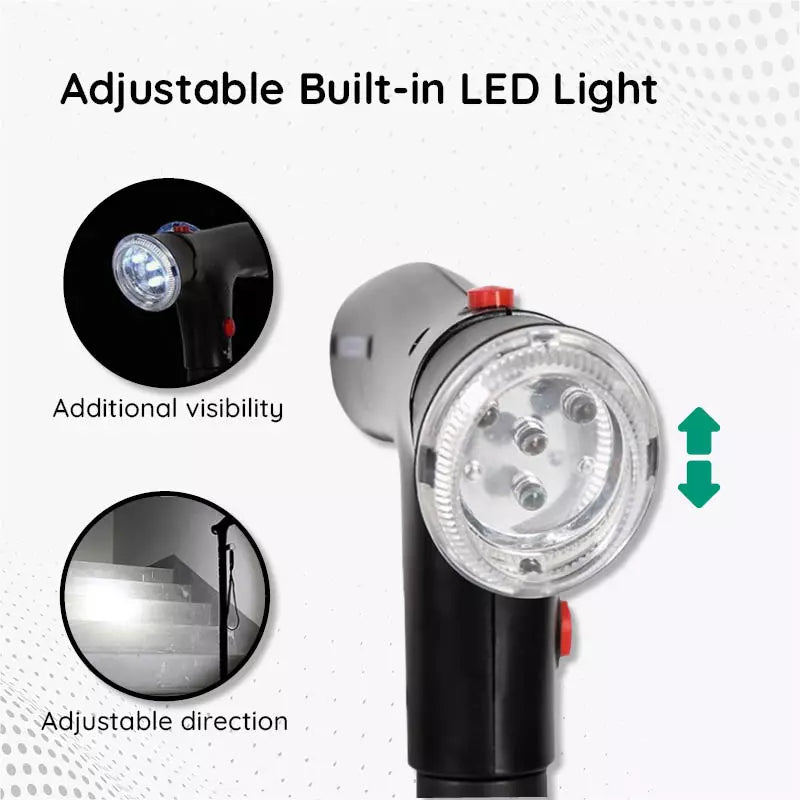 Foldable LED Walking Cane With Adjustable Height And Non Slip Base