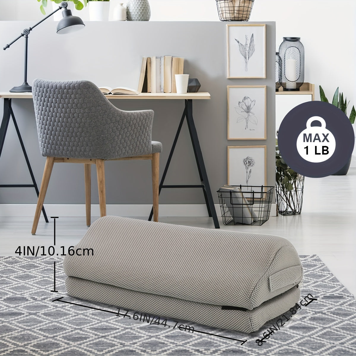 Poggiapiedi con memory foam per il comfort alla scrivania, altezza regolabile, copertura lavabile